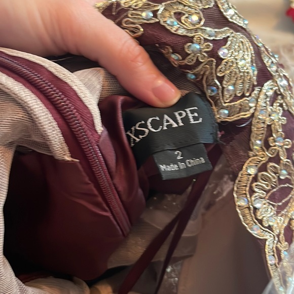 Camille La Vie | Maroon and Gold Homecoming/ Formal Dress - Picture 5 of 6